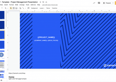 zamartz project management-presentation deck intro slide