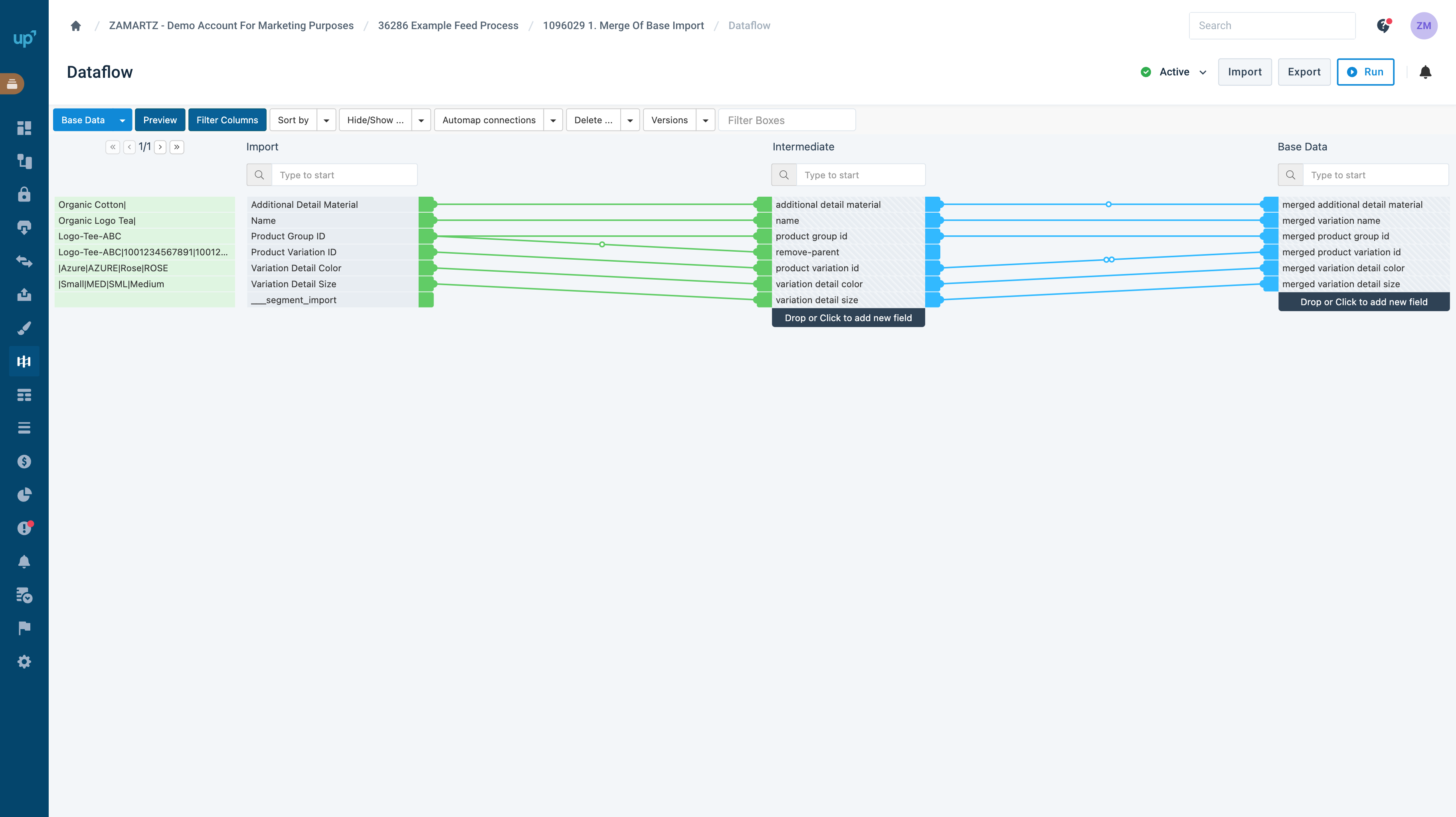 ProductsUp Merge Of Base Import